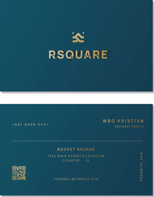 ラグジュアリーな名刺デザイン例