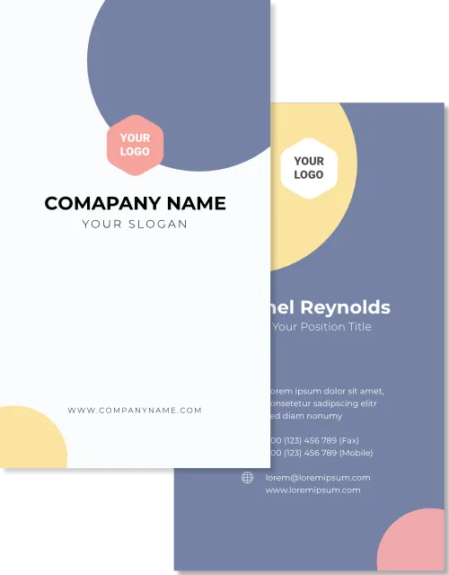 縦型の名刺デザイン例