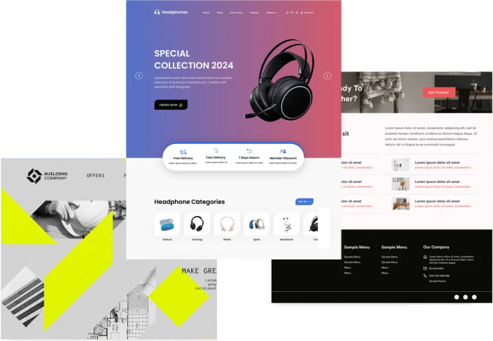 月額ホームページ制作サービスの概要イメージ